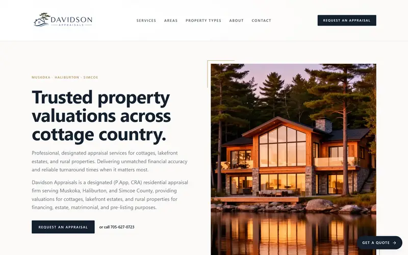 Davidson Appraisals: Cottage and rural appraisals, Muskoka